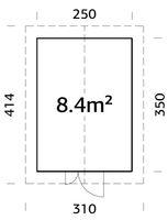 Brennholz Unterstand Mika 8,4 m²