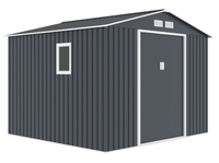 Metallgerätehaus "HANNA", ca. 277 x 259 x 213 cm - Grau/Weiß