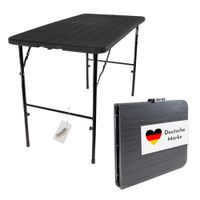Klapptisch in Holz-Optik, Balkontisch mit Tischplatte 120 x 60 cm (L x B)