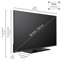 Toshiba QLED Fernseher 40 Zoll Smart TV VIDAA 40QV3F63DDZ Full HD Fernseher, HDR TV mit Triple-Tuner