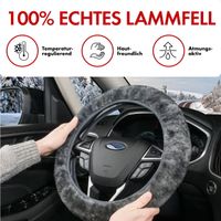 Lenkradbezug Lammfell anthrazit