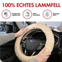 Lenkradbezug Lammfell beige