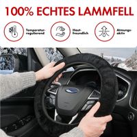 Lenkradbezug Lammfell schwarz