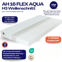 AH16 FlexAqua Kaltschaummatratze H3, 7-Zonen Wellenschnitt – 16 cm Höhe 