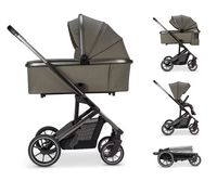 Kombi-Kinderwagen Juntos - Teak inkl. Sportsitz, Adapter & Regenschutz