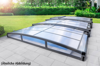Poolüberdachung "Aqualina" aus Aluminium, ca. 6,63 x 3,26 x 0,8 m