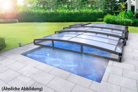 Poolüberdachung "Aqualina" aus Aluminium, ca. 6,63 x 3,26 x 0,8 m