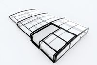 Poolüberdachung "Aqualina" aus Aluminium, ca. 6,63 x 3,26 x 0,8 m