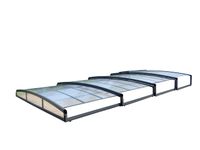 Poolüberdachung "Aqualina" aus Aluminium, ca. 8,81 x 4,26 x 0,92 m