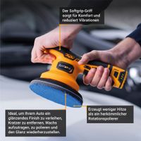 12V Akku-Exzentrische-Polier- und Schleifmaschine 150 mm Mit 2 Ah Akku und 2.4A Ladegerät