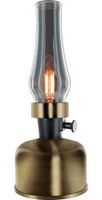 Retro LED Designlampe alt-messingfarben