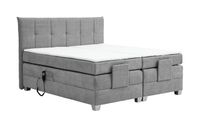 Boxspringbett BERN 200x200 cm mit Motor grau Coral 75