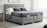 Boxspringbett BERN 140x200 cm mit Motor grau Coral 75