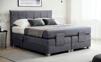 Boxspringbett BERN 140x200 cm mit Motor anthrazit Coral 80
