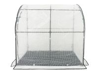 Ganzjahres-Gewächshaus mit isolierender Bodenmatte, ca. 200x100x200 cm – Transparent