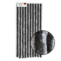 Flauschvorhang 90x200cm anthrazit-schwarz, Fliegenschutz, Türvorhang Wohnwagen