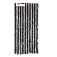 Flauschvorhang 90x200cm anthrazit-schwarz, Fliegenschutz, Türvorhang Wohnwagen