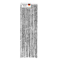 Flauschvorhang 56x185cm schwarz-silber-weiß meliert, Fliegenschutz, Türvorhang