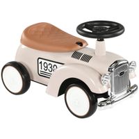 Rutschauto, Kinderfahrzeug mit Stauraum, Kinderauto mit Kippschutz, Creme