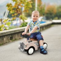 Rutschauto, Kinderfahrzeug mit Stauraum, Kinderauto mit Kippschutz, Creme