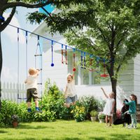 Ninja Warrior Hindernisparcours für Kinder 10 m Ninja Slackline Kit Blau