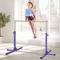 Gymnastik-Turnreck, Reckstange, 13-stufig verstellbar, bis 75 kg belastbar, Lila