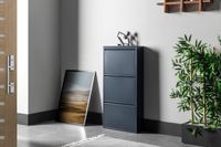 Schuhkipper mit 3 klappen aus Metall, ca. 15 x 50 x 103,5 cm