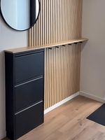 Schuhkipper mit 3 klappen aus Metall, ca. 15 x 50 x 103,5 cm