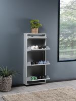 Schuhkipper mit 3 klappen aus Metall, ca. 15 x 50 x 103,5 cm