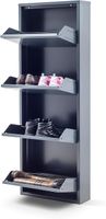 Schuhkipper mit 4 klappen aus Metall, ca. 15 x 50 x 136,5 cm