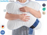 AH Butterfly Visco® – Ergonomisches Seitenschläfer- Kissen mit Memory-Schaum – 53x42 cm, 