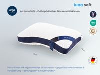 AH Luna Soft – Orthopädisches Nackenstützkissen, Visco-Kopfkissen mit Memory-Schaum – 70 x 46 cm