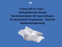 Visco 4D FLY Soft Orthopädisches Kopfkissen, für Seitenschläfer mit Memory Foam – 60x40 cm