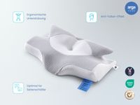 Visco 4D FLY Soft Orthopädisches Kopfkissen, für Seitenschläfer mit Memory Foam – 60x40 cm