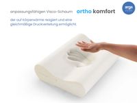 AH Ortho Komfort – Klassisches Orthopädisches Visco- Kopfkissen – 51 x 42 cm – gegen Verspannung 