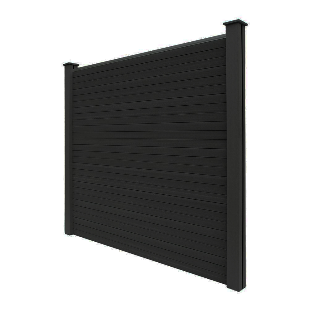 WPC-Sichtschutzzaun CARACAS - 5x Element + 6x Pfosten - Anthrazit