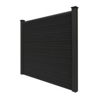 WPC-Sichtschutzzaun CARACAS - 5x Element + 6x Pfosten - Anthrazit