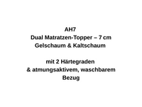 AH7 Dual Matratzen-Topper – 7 cm Gelschaum & Kaltschaum mit 2 Härtegraden