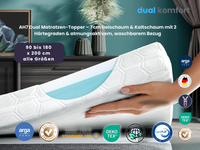 AH7 Dual Matratzen-Topper – 7 cm Gelschaum & Kaltschaum mit 2 Härtegraden