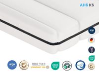AH6 Orthopädischer Komfort-Topper – 6 cm Matratzentopper mit Doppeltuchbezug, Öko-Tex zertifiziert & waschbar