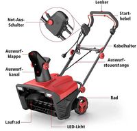  Elektro-Schneefräse 2000 W