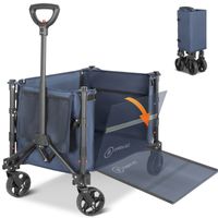 HOMECALL Bollerwagen Handwagen, 120L Erweiterbare Kapazität, bis 100KG, Für Einkaufen Camping Dogs