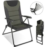 HOMECALL Campingstuhl Gartenstuhl klappbar, polyester, 5 fach Verstellbarer Rückenlehne, bis 150kg