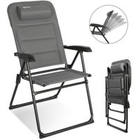 HOMECALL Campingstuhl Gartenstuhl Klappbar, Mit Quick-Dry-Schaum, 5 fach verstellbar, bis 150kg