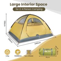 JOIN NATURE Kuppelzelt Campingzelt, Doppellagiges, Ultraleicht, für 4 Personen