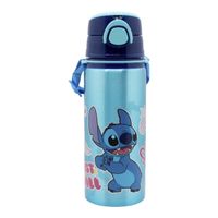 Disney Stitch Trinkflasche 730 ml – Aluminiumflasche mit Strohhalm & Gurt