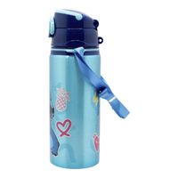 Disney Stitch Trinkflasche 730 ml – Aluminiumflasche mit Strohhalm & Gurt