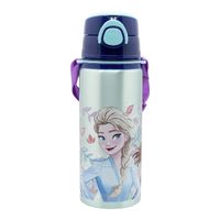 Disney Frozen Trinkflasche – 730 ml Alu mit Strohhalm