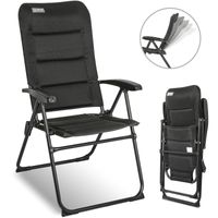 HOMECALL Gartenstuhl Hochlehner Campingstuhl Balkonstuhl, 3D-Mesh, 5-Fach Verstellbar, Bis 150 KG