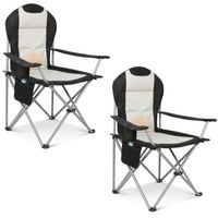 HOMECALL Klappbar Campingstuhl, Hochlehner Angelstuhl, mit Getränkehalter